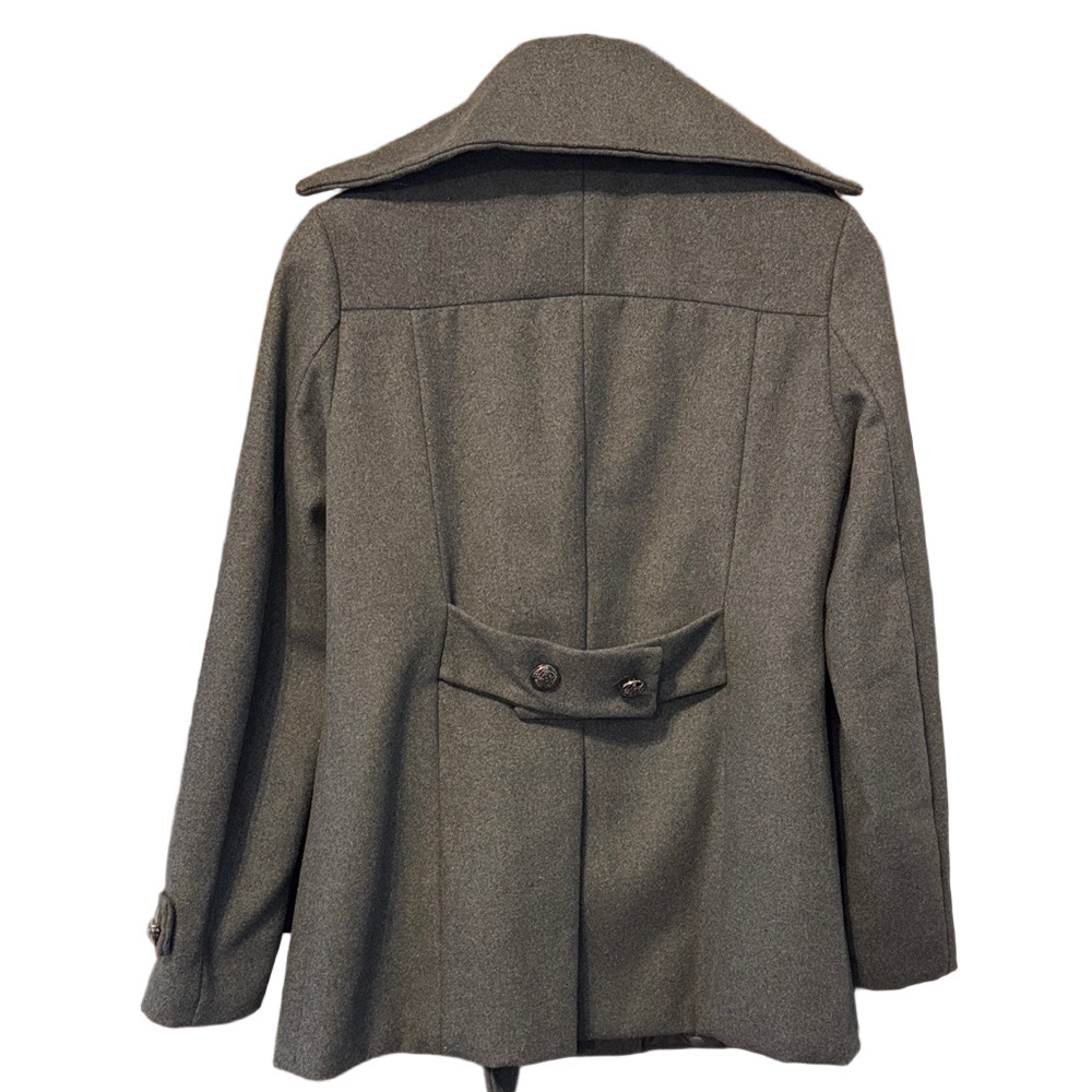 Lao Zhou Winter Gray Pea Coat Size S - Picture 4 of 4